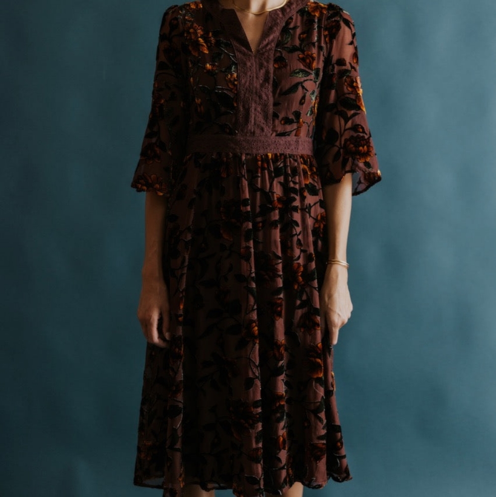 SALT Georgiana Burnout Eyelet Dress